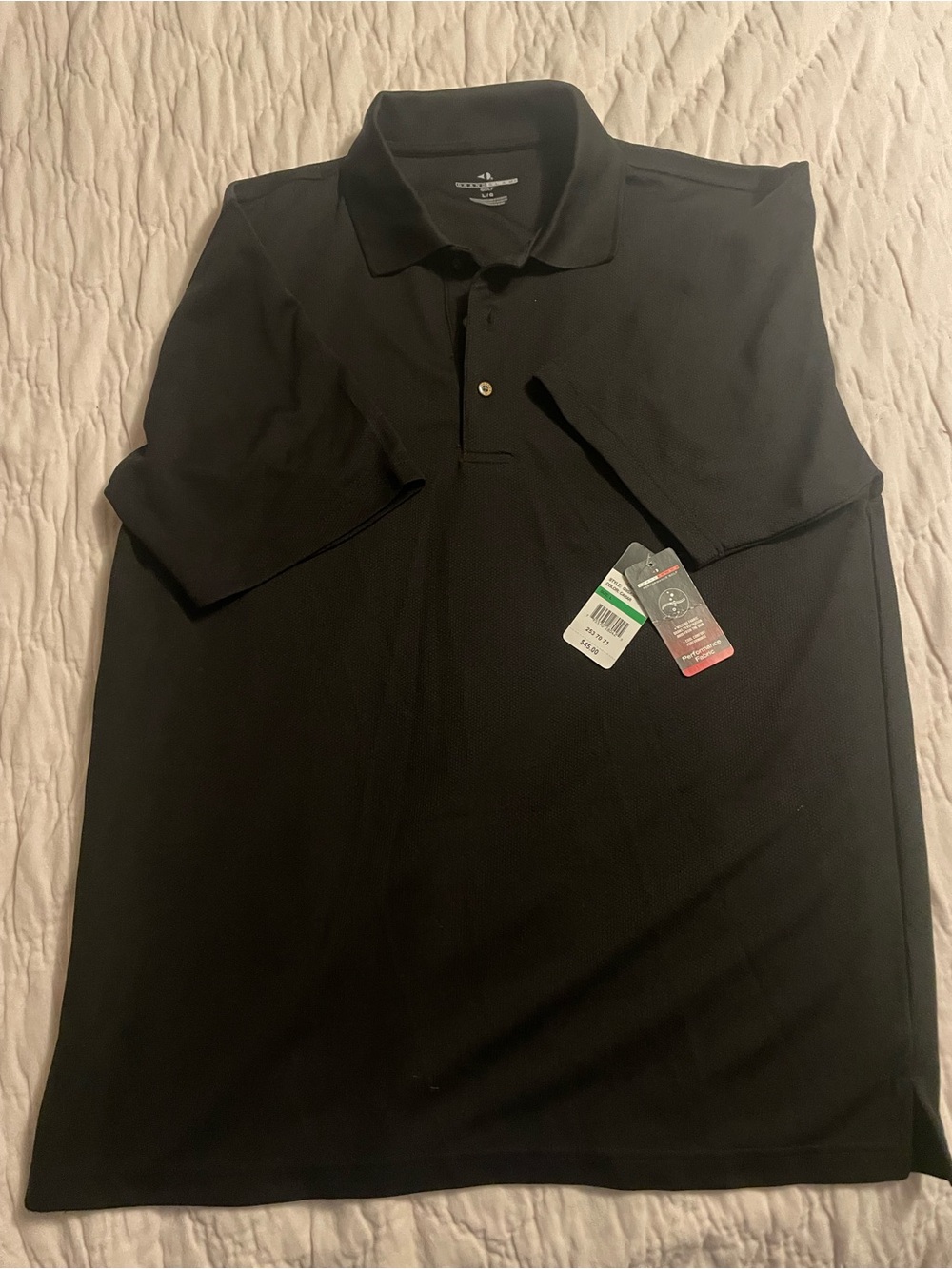 Grand Slam Golf Men's Black Short-Sleeve Polo
